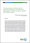 Can Developing Countries Meet the Reporting Requirements under the Paris Agreement?: Insights from Biennial Update Report (BUR) Analysis