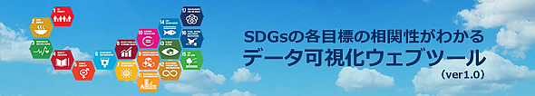 SDGsの各目標の相関性がわかるデータ可視化ウェブツール（ver1.0）を公開