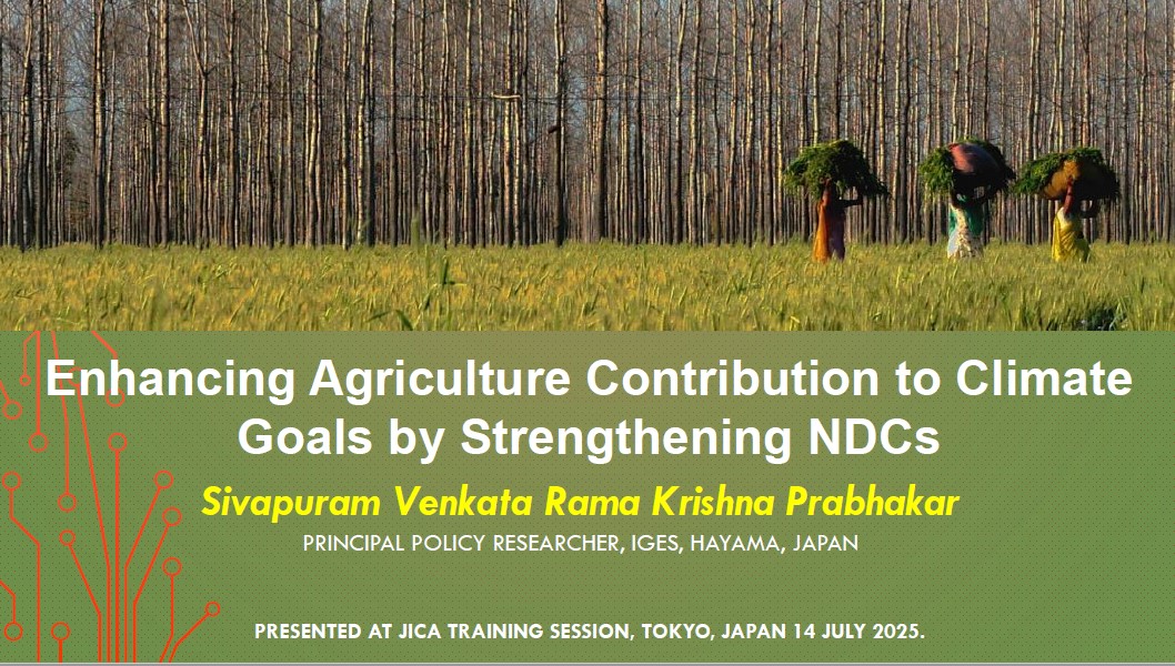 Enhancing Agriculture Contribution to Climate Goals by Strengthening NDCs