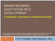 Mainstreaming adaptation into development: Everybody's business is nobody's business