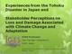 Experiences from the Tohoku Disaster in Japan and Stakeholder Perceptions on Loss and Damage Associated with Climate Change and Adaptation