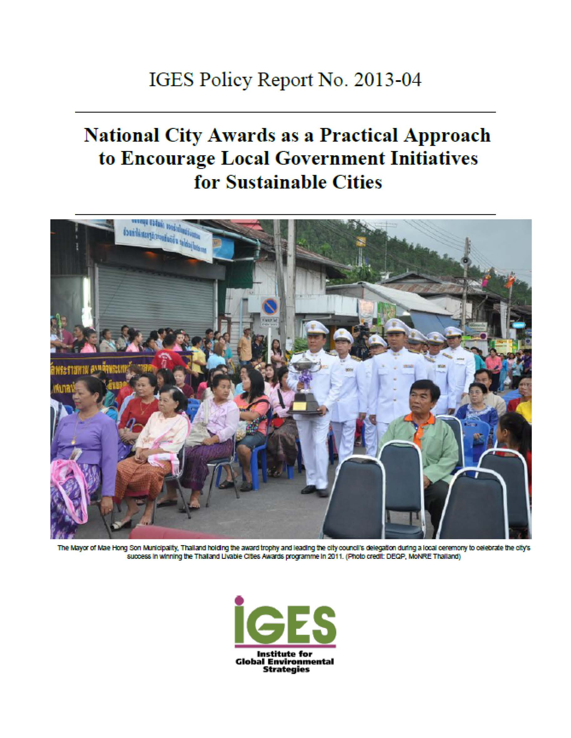 National City Awards as a Practical Approach to Encourage Local Government Initiatives for Sustainable Cities