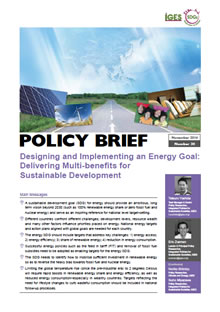 Designing and Implementing an Energy Goal: Delivering Multi-benefits for Sustainable Development