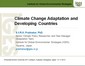 Climate Change Adaptation and Developing Countries
