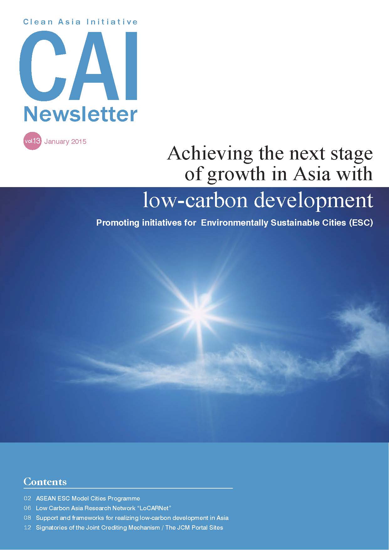 Clean Asia Initiative Newsletter Vol. 13
