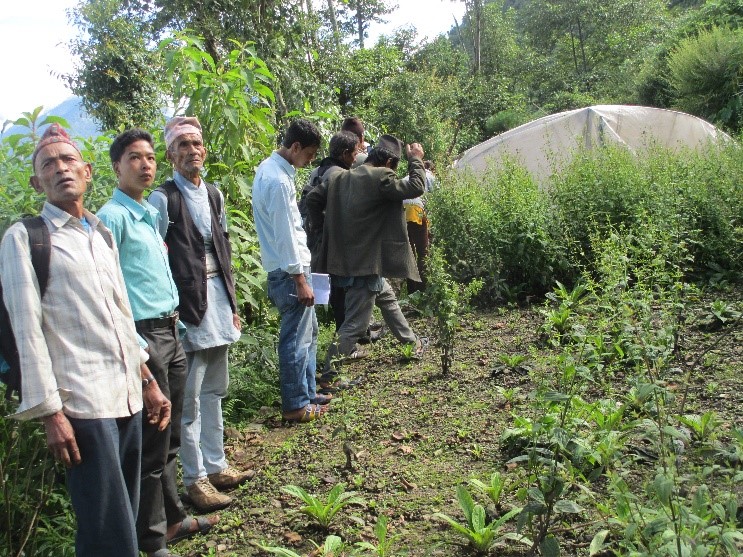   LBSAP Project site visited by a farmers group from a neighbouring district