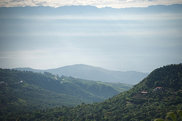 View of the key biodiversity area from San Antonio Forest Hill towards Cauca Valley