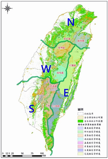 The four regions of TPIS