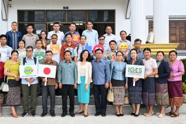 Group photo following the meeting between Xay and Luang Prabang city officials 