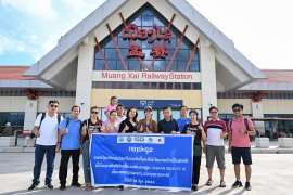 IGES joining Xay participants' train trip back to Xay City for M&E activities, 15-18 Jun 2024