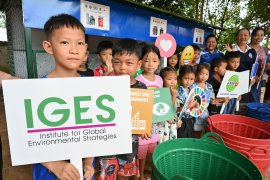 Handover of waste separation baskets and waste collection huts at Donekheo Primary School