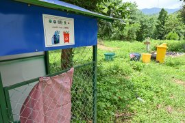 Waste separation hut distributed under JAIF-supported ASEAN SDGs FC 2