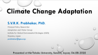Climate change adaptation