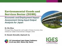 Environmental Goods and Services Sector: Economic and Employment Impact Assessment Using Input-Output Analysis for Japan