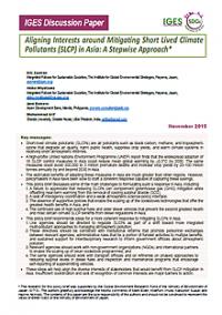 Aligning Interests around Mitigating Short Lived Climate Pollutants (SLCP) in Asia: A Stepwise Approach
