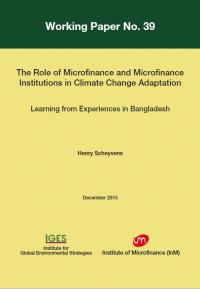 The Role of Microfinance and Microfinance Institutions in Climate Change Adaptation