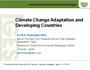 Climate Change Adaptation and Developing Countries