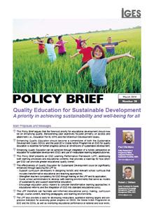 Quality Education for Sustainable Development: A priority in achieving sustainability and well-being for all
