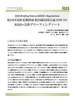 IGES Briefing Note on REDD+ Negotiations 第20回気候変動枠組条約締結国会議（ＣＯＰ20）ＲＥＤＤ＋交渉ブリーフィングノート