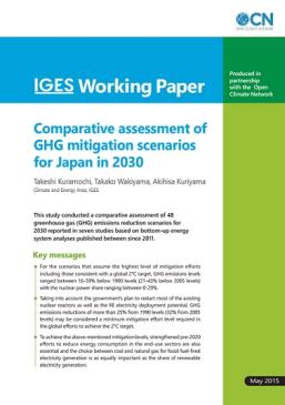 Comparative assessment of GHG mitigation scenarios for Japan in 2030
