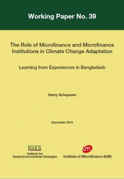 The Role of Microfinance and Microfinance Institutions in Climate Change Adaptation
