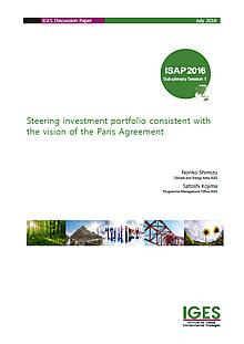 Steering global investment to be consistent with the vision of the Paris Agreement