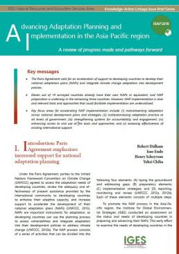 Advancing adaptation planning and implementation in the Asia-Pacific region: A review of progress made and pathways forward