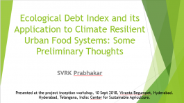Ecological Debt index