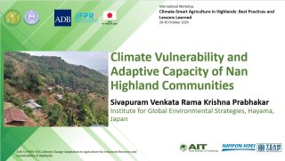 Climate Vulnerability and Adaptive Capacity of Nan Highland Communities