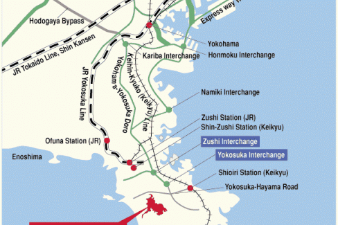 Map of Miura Peninsula